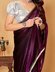 Silk Blend Embellished Saree