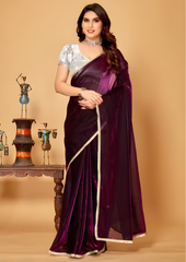 Silk Blend Embellished Saree