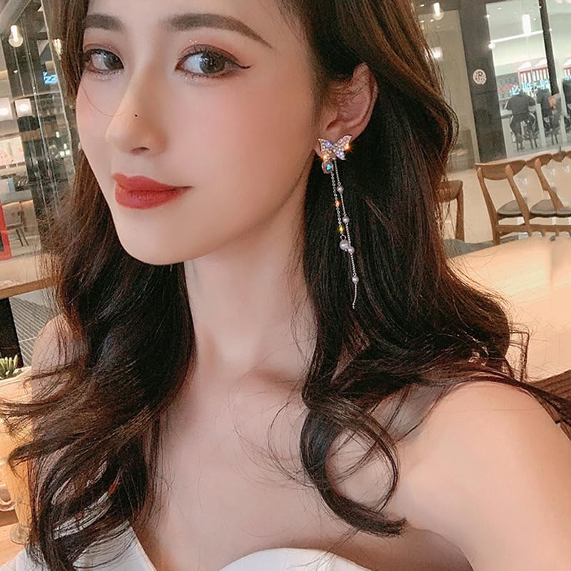 Charming Purple Colour Butter fly Design Korean Earring