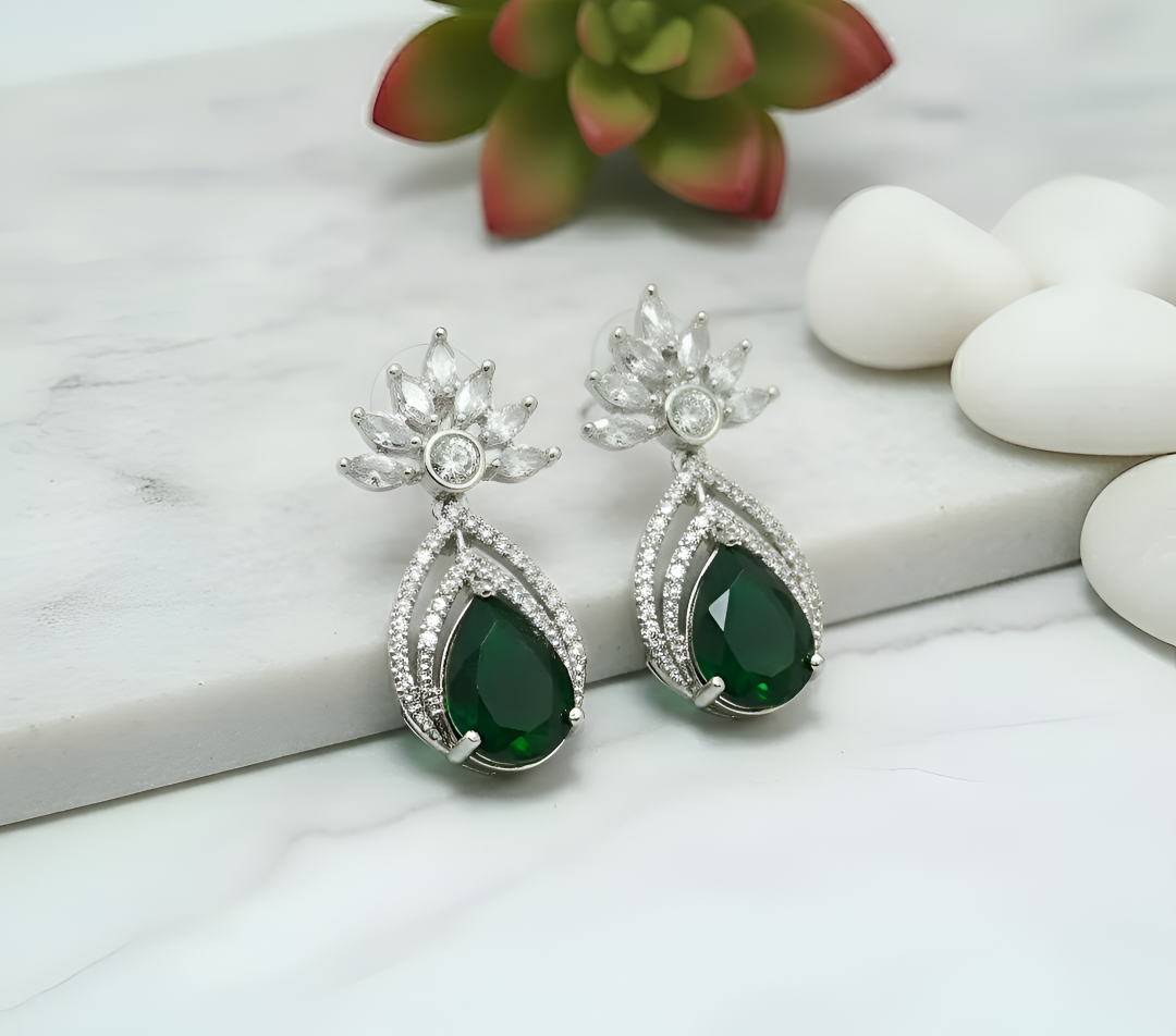 Floral Shaped Drops Earrings