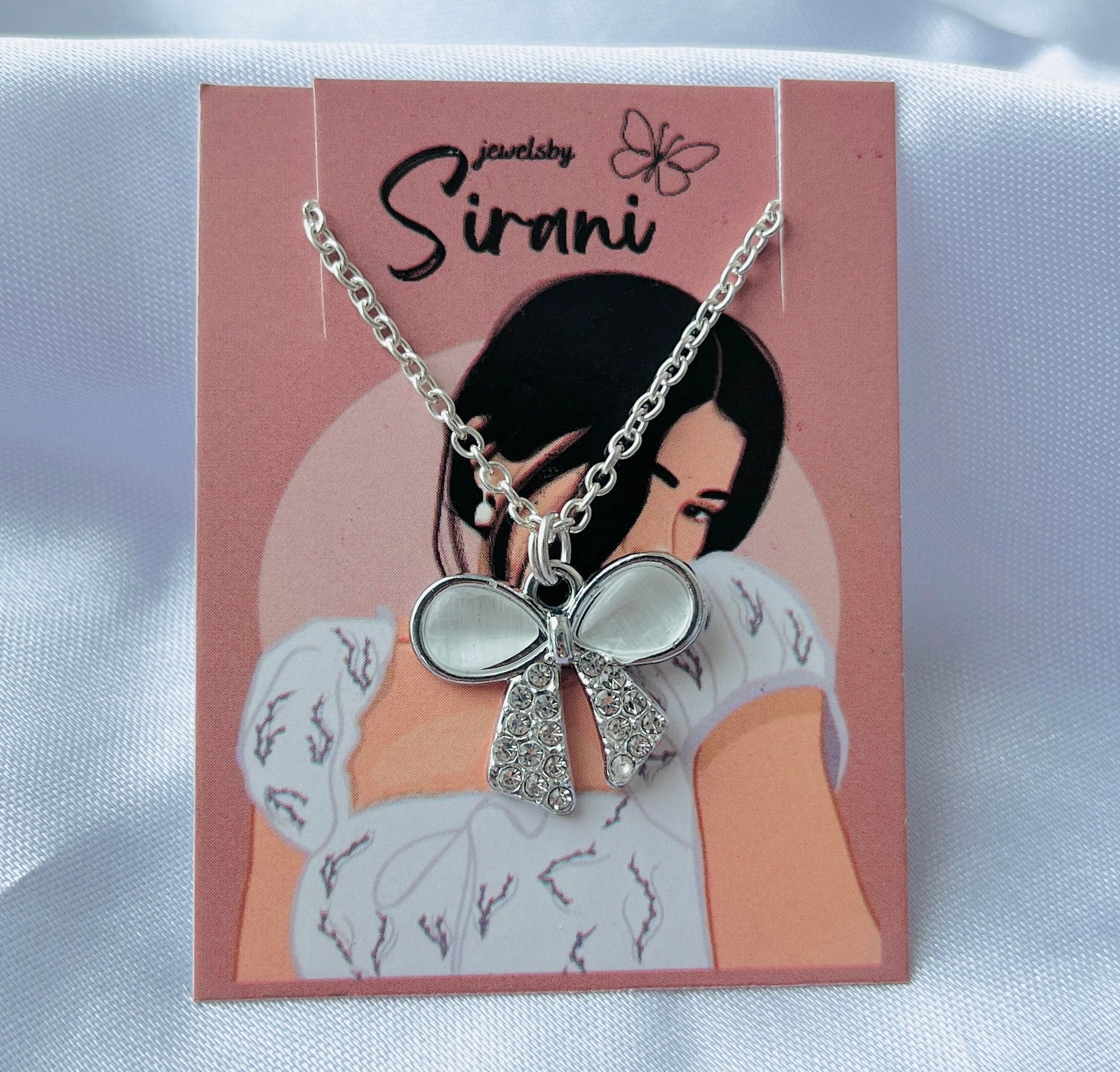 Pack of 6 Classy Trendy Aesthetic Silver Heart Charm Pendant Necklace